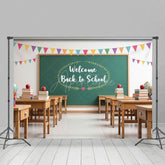 Aperturee - Aperturee Cute Welcome Back To School Classroom Photo Backdrop